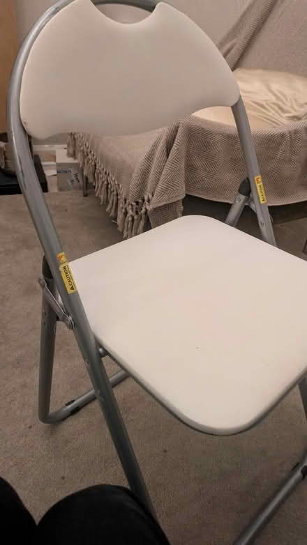 Photo of free White foldable chair (Birmingham, Selly Oak) #1