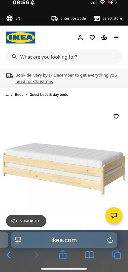 Photo of free UTÅKER Stackable bed with 2 mattresses, pine/Åfjäll medium firm, 80x200 cm (Woburn Sands MK17) #2