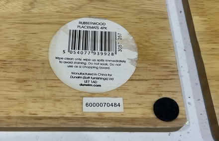 Photo of free 4 x rubberwood placemats (Herne Hill SE24) #2