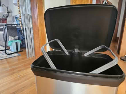 Photo of free Medium Stainless Steel trashcan (Near Manville, NJ) #3