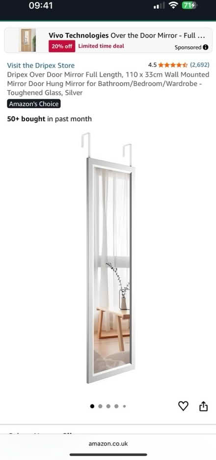 Photo of Hanging or standing mirror (Stranmillis belfast) #2