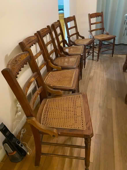 Photo of free 6 Antique Cane-Seat Chairs (Green Brook, south of Rt 22) #2
