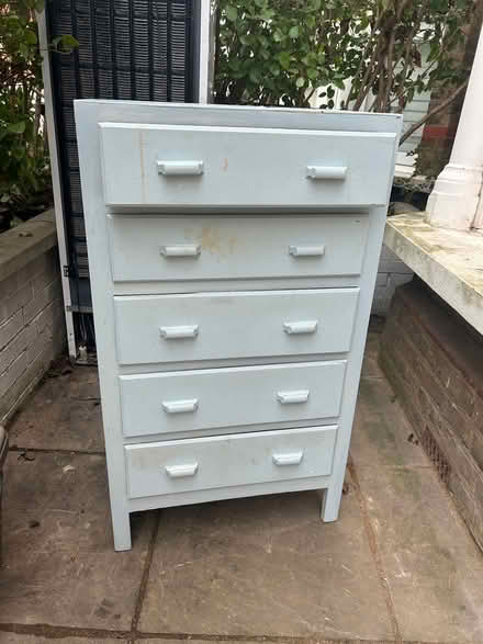 Photo of free Painted wooden chest of drawers (Wimbledon SW19) #1