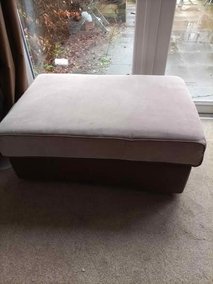Photo of free Large brown footstool (Rhayader LD6) #2