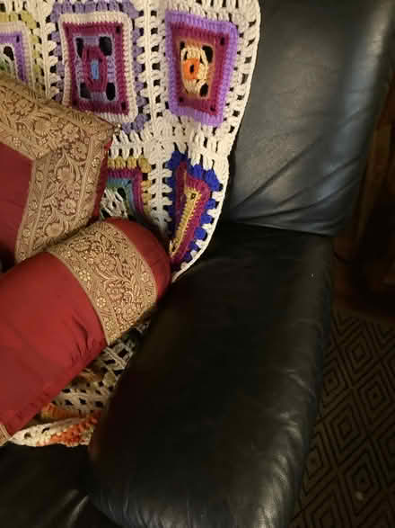 Photo of free Black leather sofa 72 inches wide (Foothill Boulevard Cupertino) #3