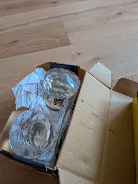 Photo of free 2 X crystal effect glass door knobs (windsor-maidenhead-freegle CGA SL6) #1