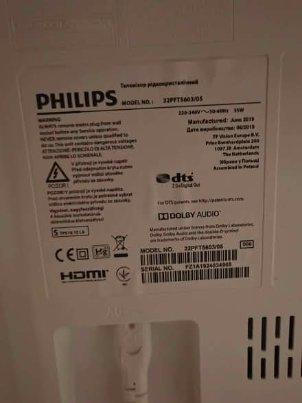 Photo of free 32 Inch TV - White (Hove BN3) #1