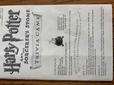 Photo of free Harry Potter Board Game like new (Braddock Heights) #4