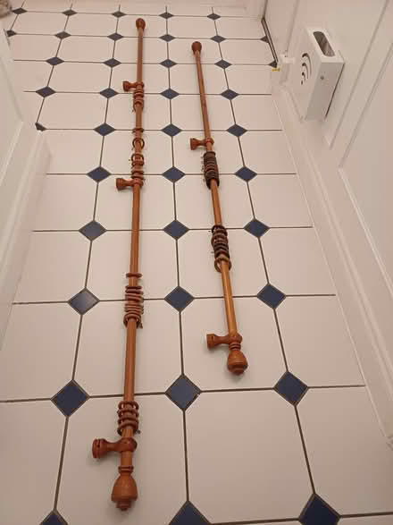 Photo of free 2 Solid Wooden Curtain Rails (SE16) #3