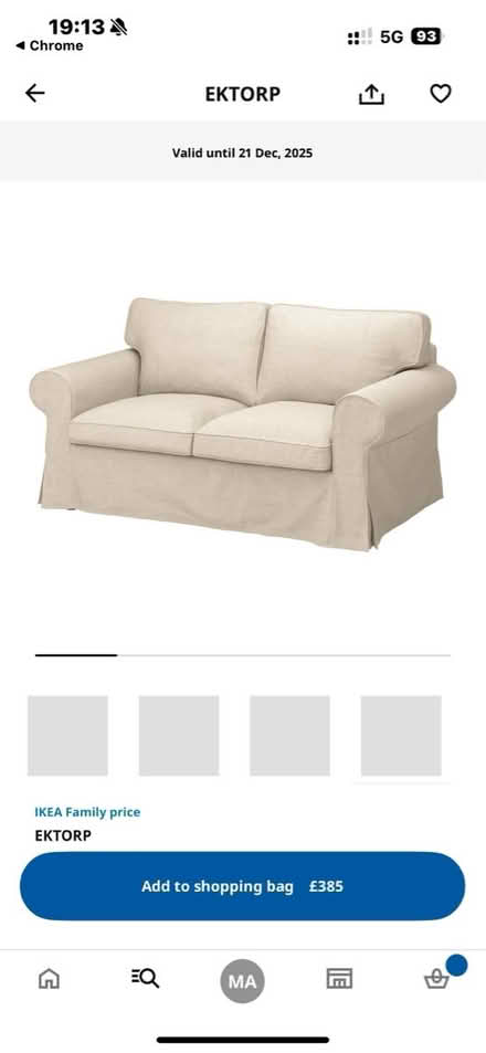 Photo of free IKEA 2-seat Ektorp Sofa (W9) #2