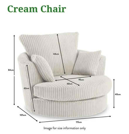 Photo of free Cream swivel chair (Tern Hill) #2