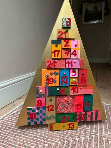 Photo of free Wooden tree advent calendar (BN41) #1