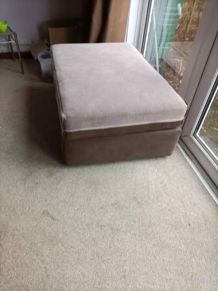 Photo of free Large brown footstool (Rhayader LD6) #1