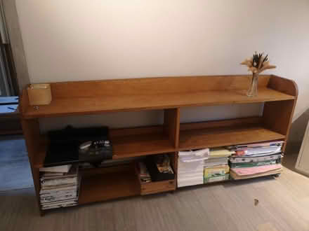 Photo of free Long Oak Bookcase (West End Woking) #1