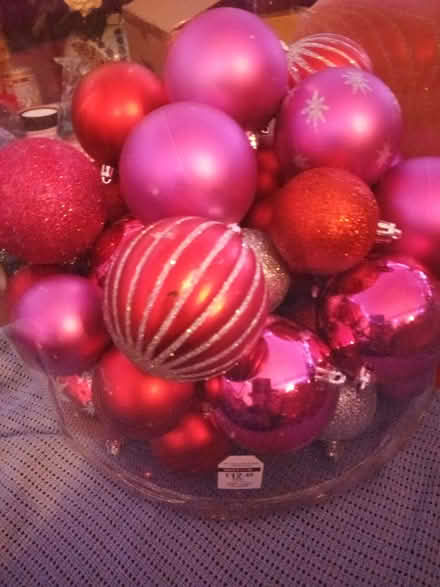 Photo of free New pink and red baubles for Christmas (South Reading RG2) #1