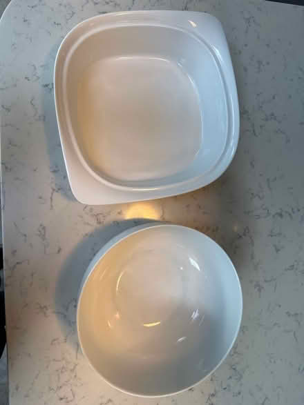 Photo of free Two white serving dishes (BR3) #2