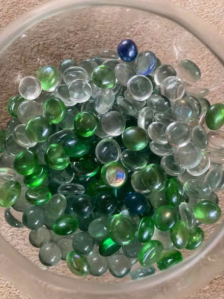 Photo of free Round glass vase and beads (Pannal HG2) #1