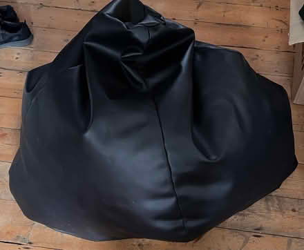 Photo of free Classic dark brown beanbag with fire rating label (Portslade by Sea BN3) #1