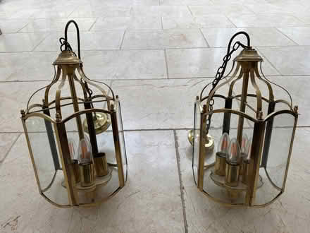 Photo of free Pair of brass chandeliers/lanterns (St John's TN13) #1