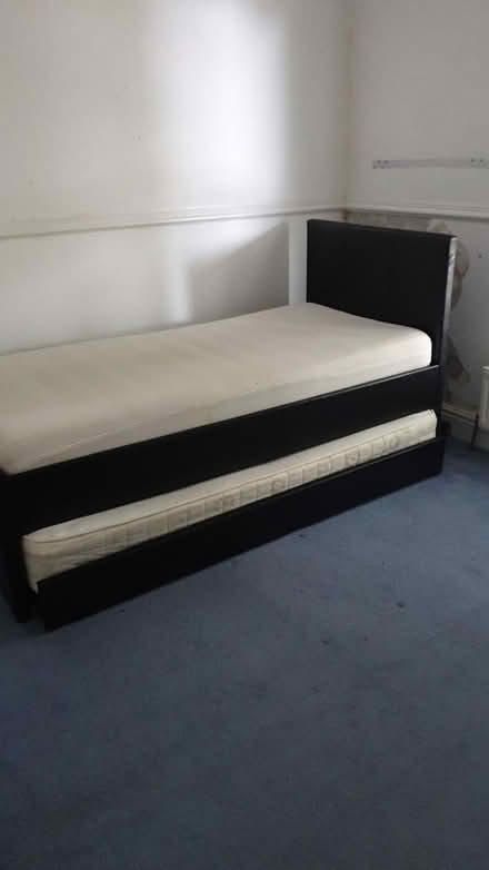 Photo of free Single bed with pull out single (Manchester M33) #3