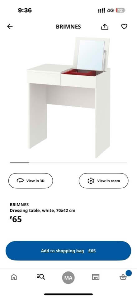 Photo of free dressing table (W9) #1