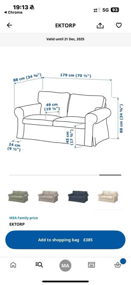 Photo of free IKEA 2-seat Ektorp Sofa (W9) #4