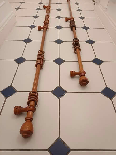 Photo of free 2 Solid Wooden Curtain Rails (SE16) #4