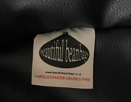 Photo of free Classic dark brown beanbag with fire rating label (Portslade by Sea BN3) #2