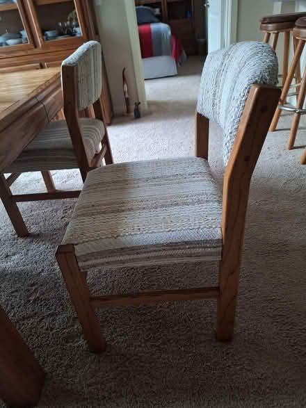 Photo of free 6 solid oak chairs (Covington, WA) #1