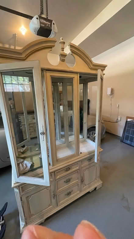 Photo of free Wood china cabinet (Ellicott City) #2