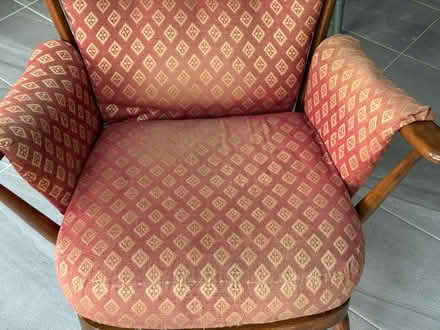 Photo of free ERCOL Evergreen Armchairs (pair) (WOODNEWTON, Nr. OUNDLE) #3