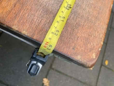 Photo of free Sturdy banana wood table with drawer and plastic floor glide (Brooke NR15) #4