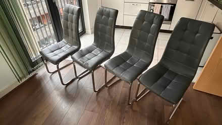 Photo of free Dining chairs - 4, faux leather (SE16) #1