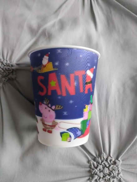 Photo of free Kids plastic Santa and Peppa pig cup (Upthorpe GL11) #1