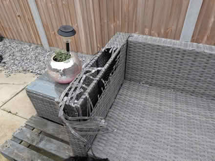 Photo of free Grey rattan outdoor sofa (Crewe CW1) #2