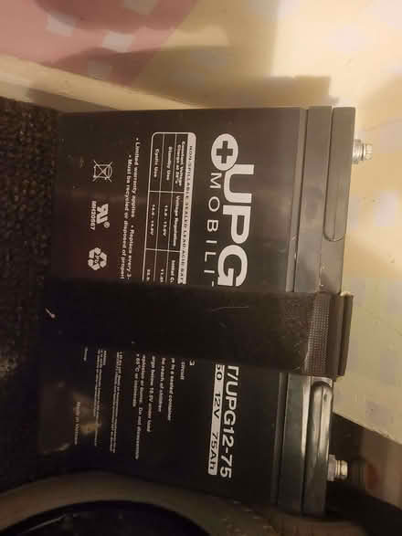 Photo of 75AH 12V leisure battery for a disabled persons powerchair. (Wigmore HR6) #1