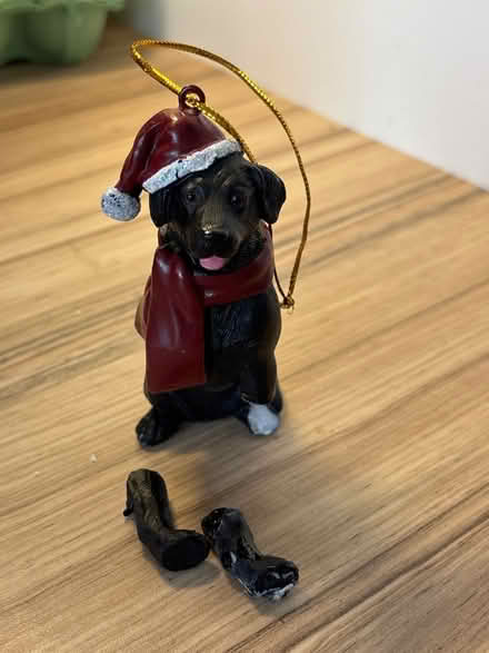 Photo of free Broken Labrador ornament (BR3) #1