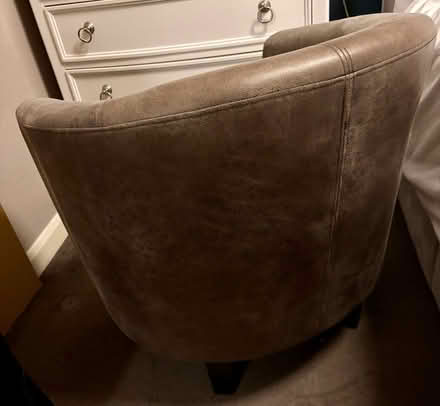 Photo of free Tub chair, mink colour faux leather (Welling DA7) #2