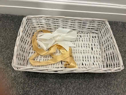 Photo of free White wicker basket (Harrogate) #2