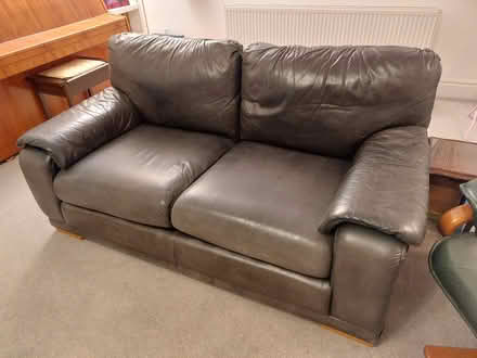 Photo of free Leather two seater (Carnforth LA5) #1