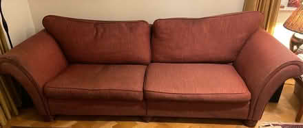 Photo of free Large red sofa (Bloomfield) #3