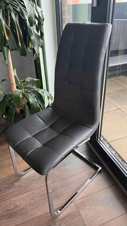Photo of free Dining chairs - 4, faux leather (SE16) #3