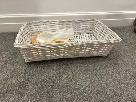 Photo of free White wicker basket (Harrogate) #1