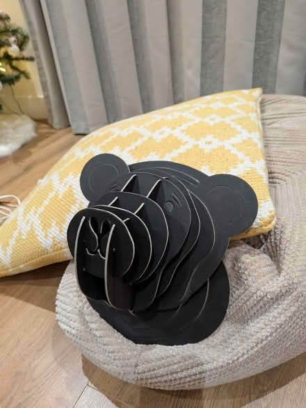 Photo of free 3d cardboard bear head sculpture (Walkley S6) #3