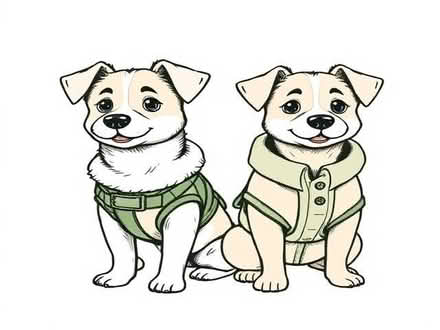 Photo of 2x medium size dog harness and warm coats (Whitemans Green RH17) #1