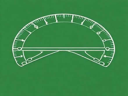Photo of plastic semi-circular protractor (Hoddesdon EN11) #1