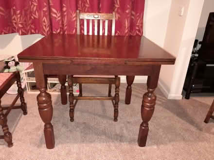 Photo of free Wooden dining table (Barnard's Green WR14) #1