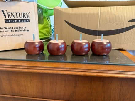 Photo of free X4 wood sofa feet (Standen park house) #1