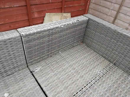 Photo of free Grey rattan outdoor sofa (Crewe CW1) #3