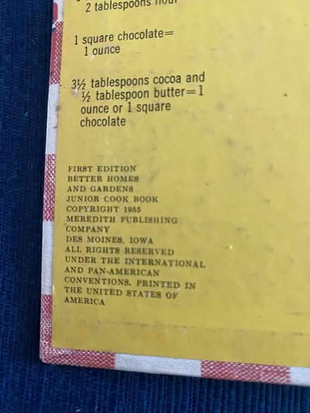 Photo of free 2 vintage kid's cookbooks (East side of Columbia) #2